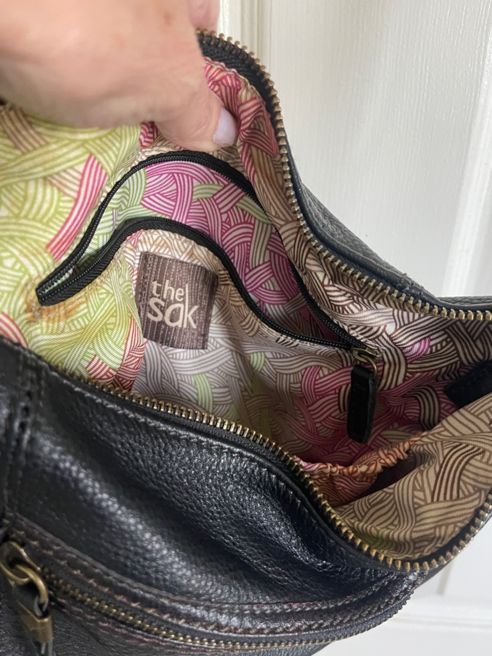 The Sak Black Pebbled Leather Crossbody with Zip Pocket - Picture 4 of 6